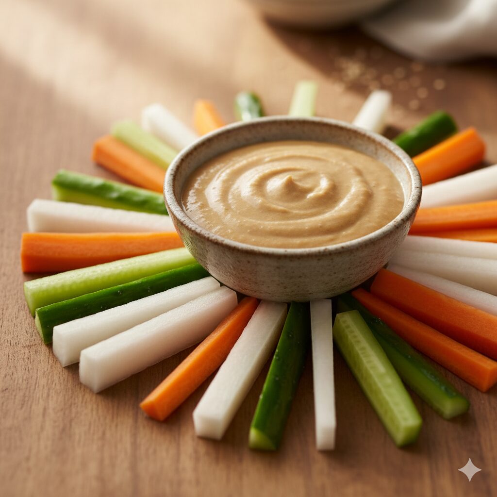 味噌ディップと野菜スティックの盛り合わせ」