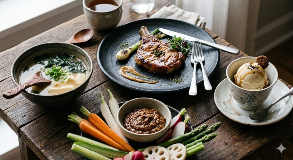 味噌を使った多彩な料理のイメージ