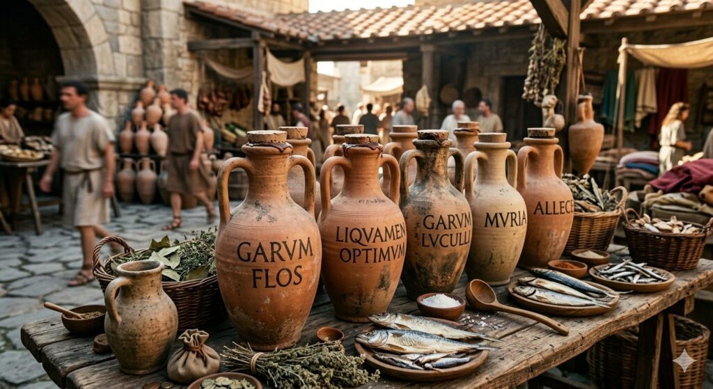 古代ローマの魚醤ガルムが入ったアンフォラ(陶器の壺)の再現イメージ